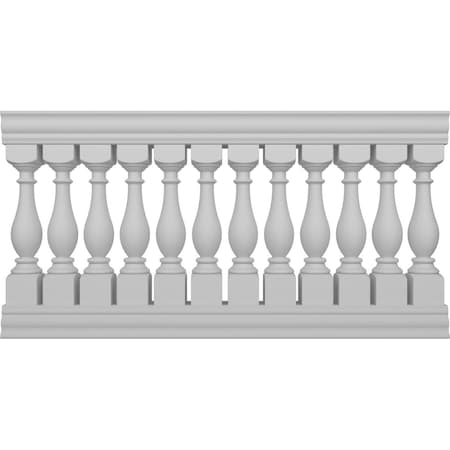 Ekena Millwork Fiberthane Legacy Balustrade Railing Kit, Style D (6 1/4" On-Center Spacing to Pass 4" Sphere Code) BALK40X072LGD